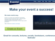 Tablet Screenshot of eventzi.com